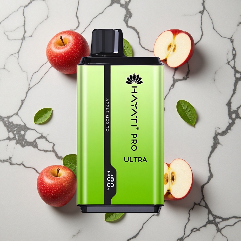 Appel Mojito Hayati Pro Ultra 15000 Puffs Wegwerp Vape 2 12ml E-Liquid wholesale Netherlands
