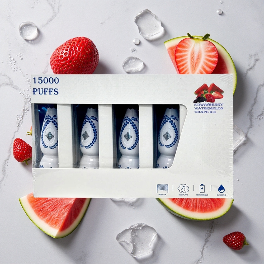 Aardbei Watermeloen Druif IJs HUMO Azul 15000 Puffs 20mL Voorgevulde Tank 5% Nicotine wholesale Netherlands