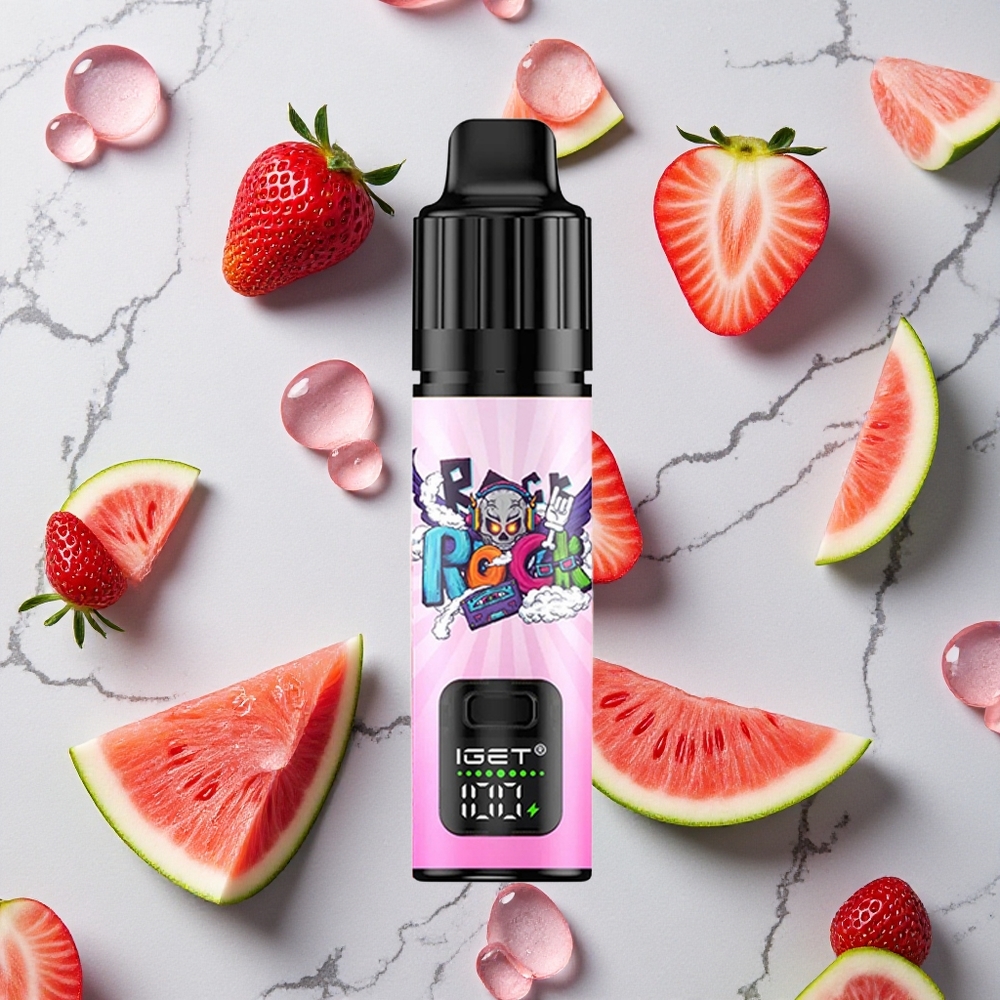 Aardbei Watermeloen IJs IGET BAR PLUS S3 POD 10000 Puffs 18 ml E-liquid wholesale Netherlands