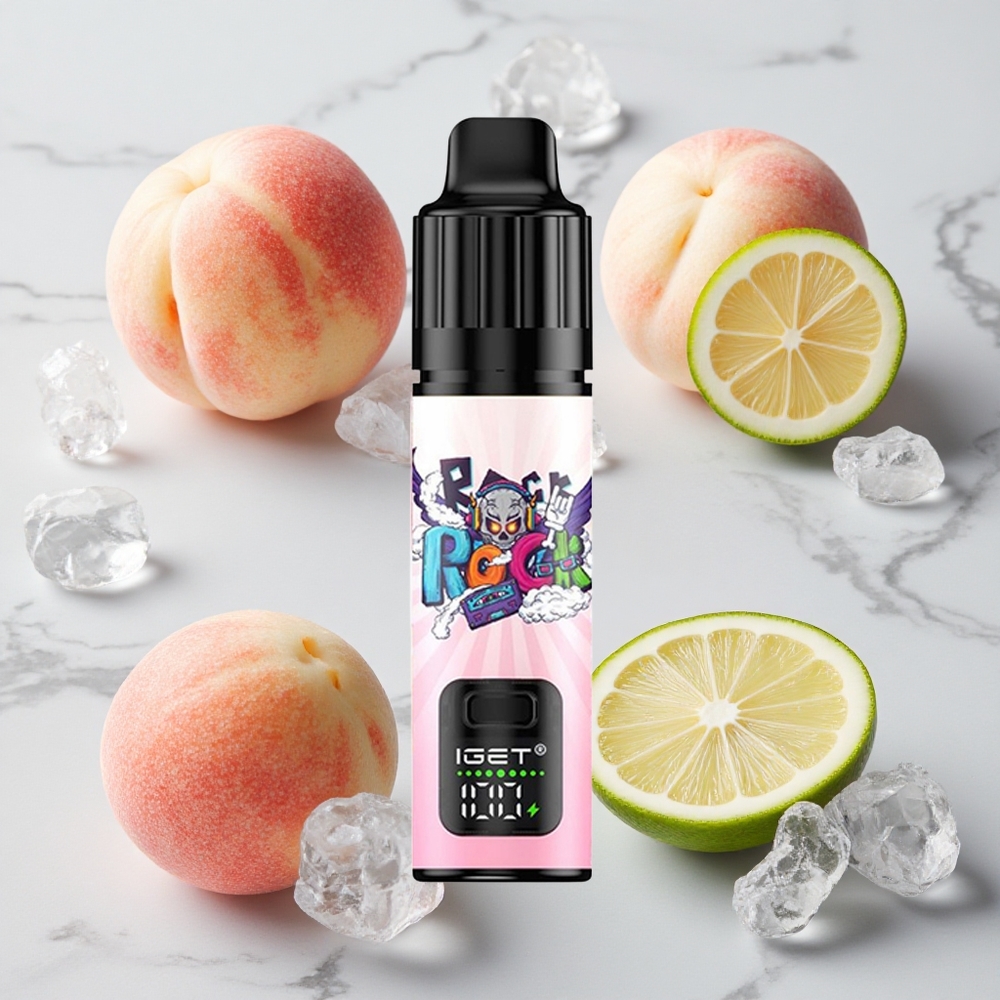 Perzik Lychee Limoen IJs IGET BAR PLUS S3 POD 10000 Puffs 18 ml E-liquid wholesale Netherlands