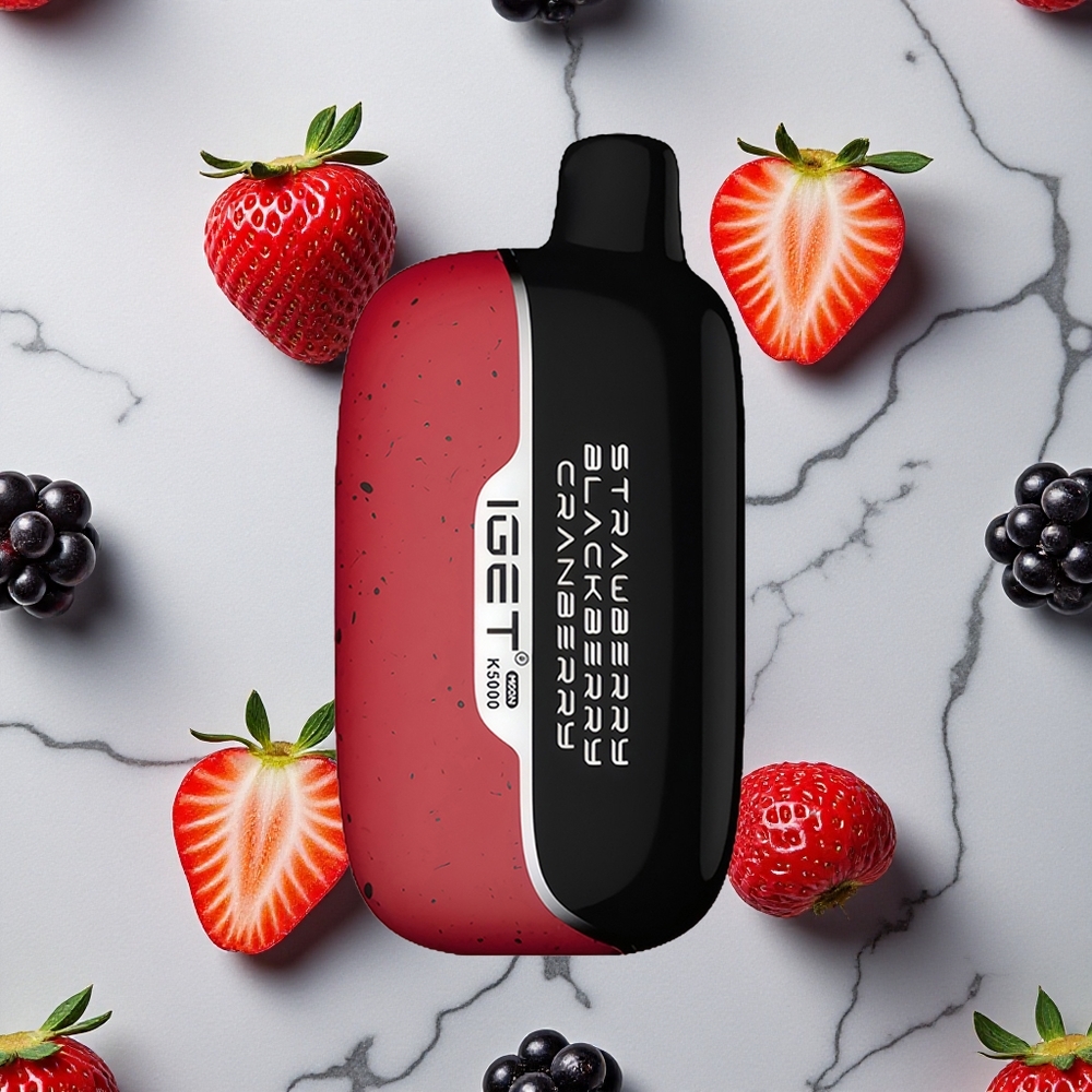 Aardbei Braam Cranberry IGET Moon K5000 Puffs Wegwerp Vape 5000 Puffs PC Materiaal wholesale Netherlands