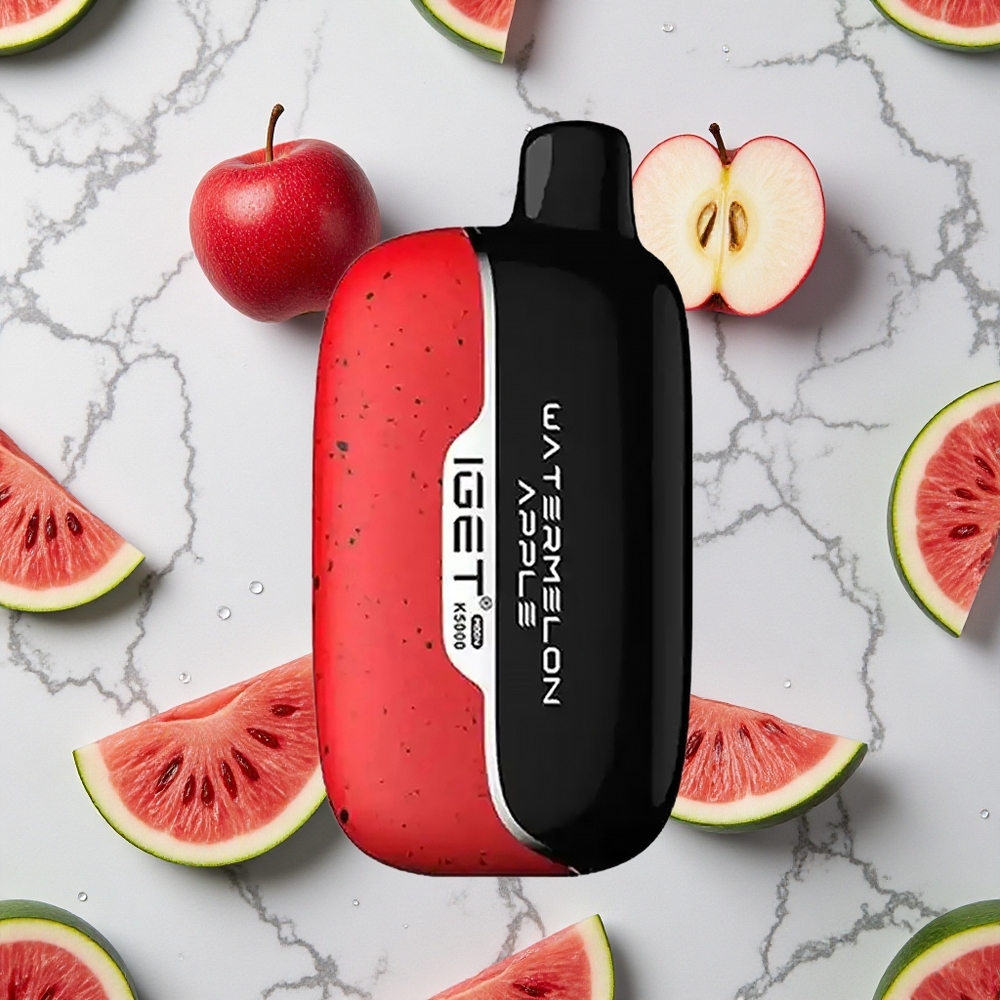 Watermeloen Appel IGET Moon K5000 Puffs Wegwerp Vape 81.5 g PC Materiaal wholesale Netherlands