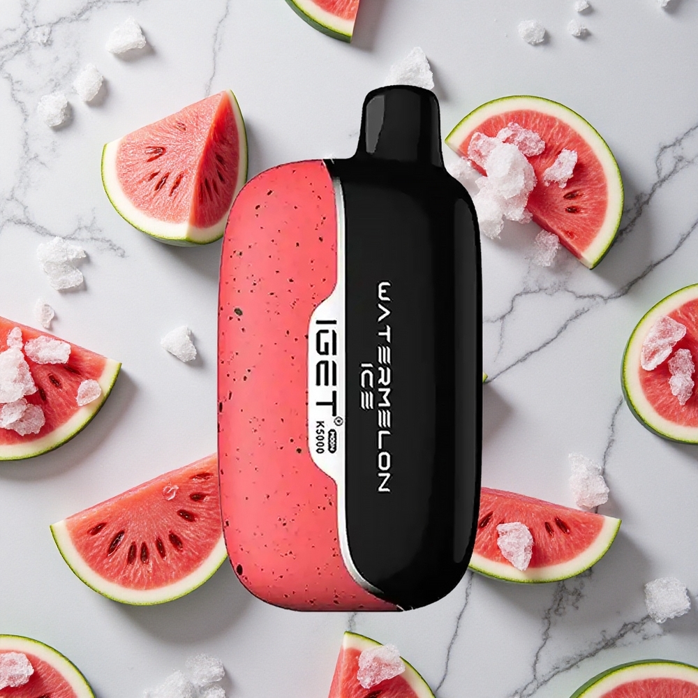 Watermeloen IJs IGET Moon K5000 5000 Puffs Wegwerp Vape PC Materiaal wholesale Netherlands