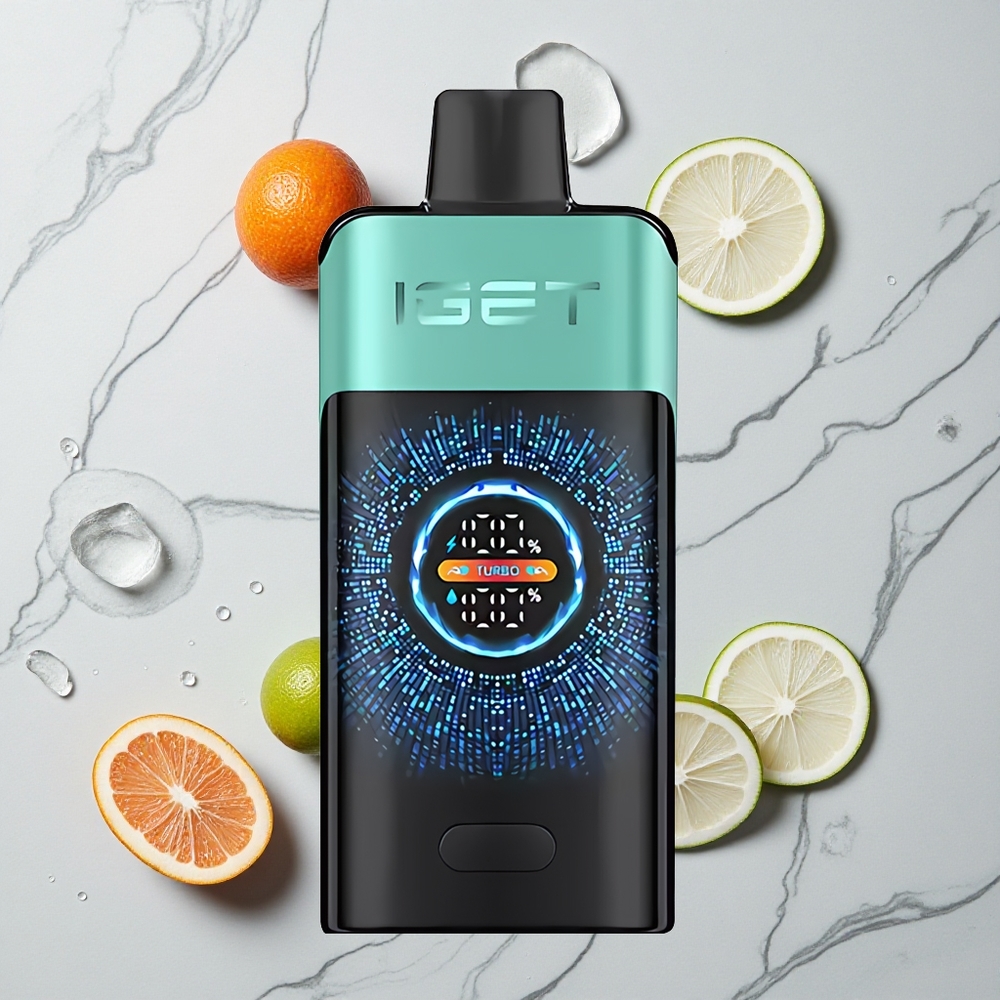Bergbron Muntijs IGET ONE 12000 Puffs Wegwerp Vape 2700 mAh Battery Groot Gebogen Kleurenscherm wholesale Netherlands
