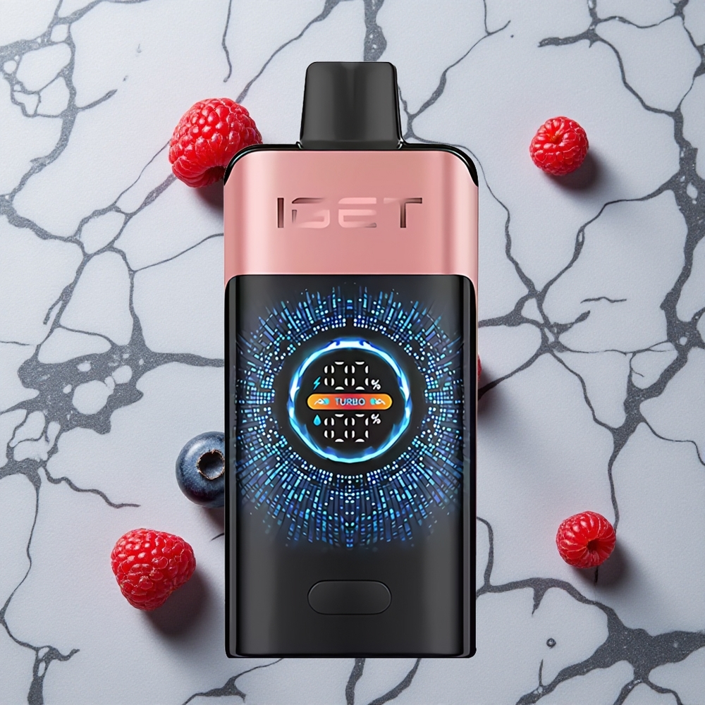 Blauwe Bes Framboos IGET ONE 12000 Puffs Wegwerp Vape 2700 mAh Battery Groot Gebogen Kleurenscherm wholesale Netherlands