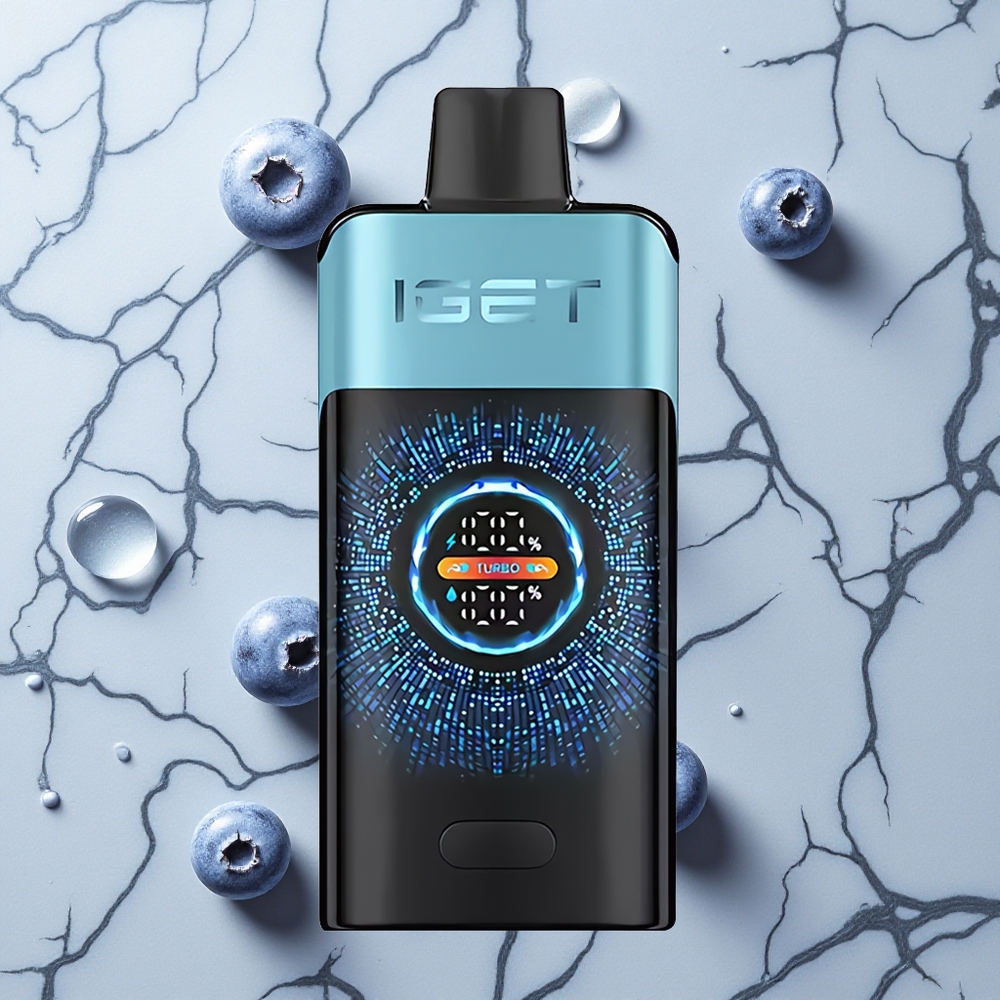 Blauwe Bes IJs IGET ONE 12000 Puffs Wegwerp Vape met Grote Gebogen Kleurenscherm wholesale Netherlands