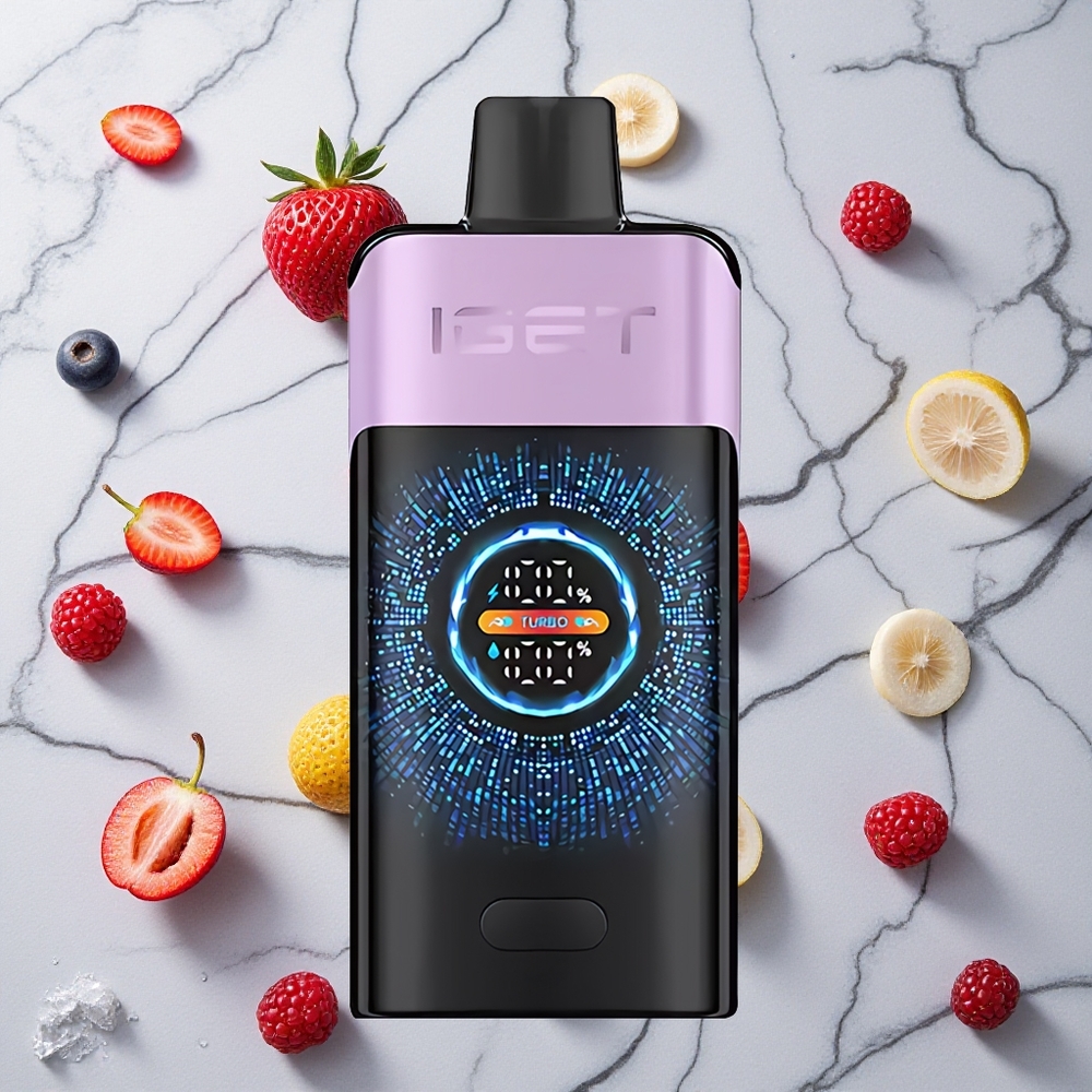 Gemengde Bessen Ijs IGET ONE 12000 Puffs Wegwerp Vape met Grote Gebogen Kleurenscherm en 2700 mAh Batterij wholesale Netherlands