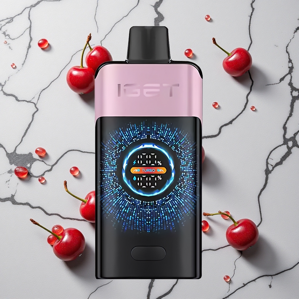 Kers Granaatappel IGET ONE 12000 Puffs 2700 mAh Batterij Groot Gebogen Kleurenscherm wholesale Netherlands
