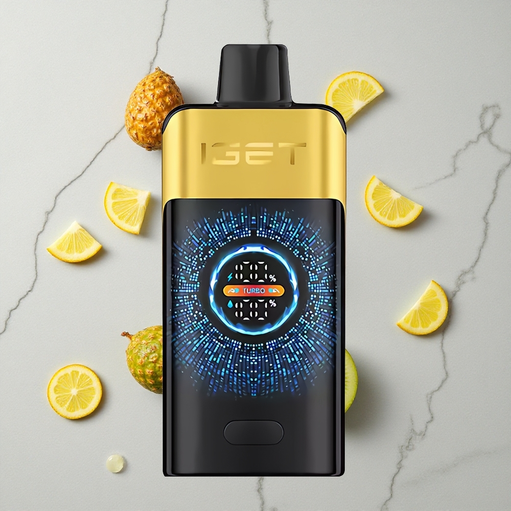 Kiwi Ananas IGET ONE 12000 Puffs Wegwerp Vape met 2700 mAh Batterij & Groot Gebogen Kleurenscherm wholesale Netherlands