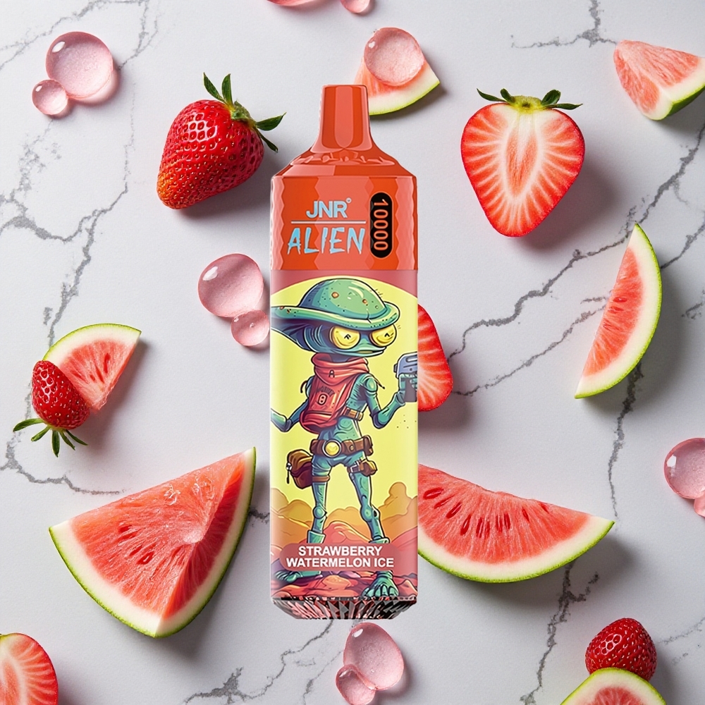 Aardbei Watermeloen IJs JNR Alien 10000 Puffs Wegwerp Vape 20ml E-liquid LED (RGB) wholesale Netherlands