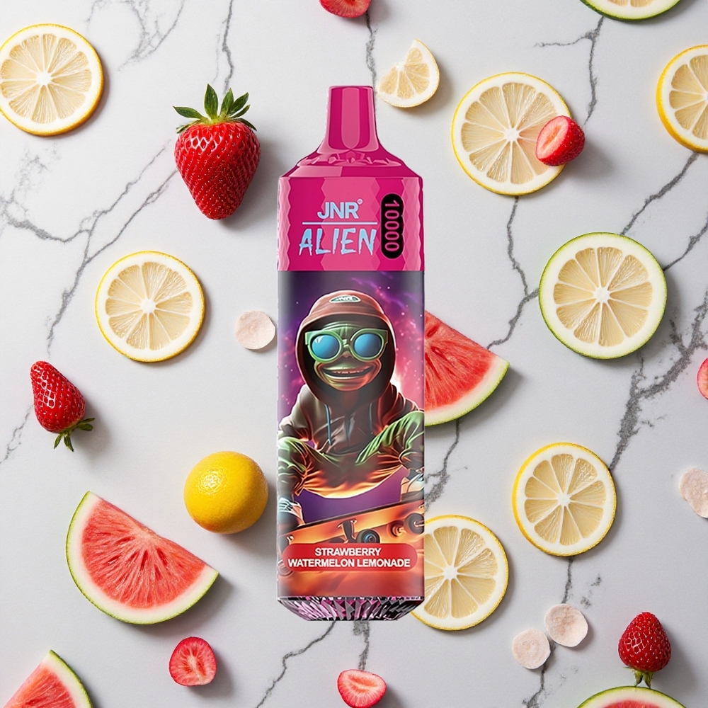 Aardbei Watermeloen Limonade JNR Alien 10000 Puffs 850mAh RGB LED wholesale Netherlands