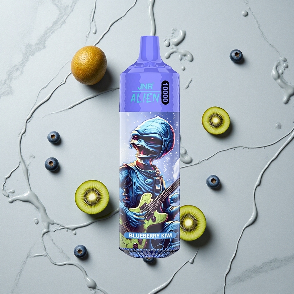 Blauwe Bes Kiwi JNR Alien 10000 Puffs Wegwerp Vape 850mAh LED RGB wholesale Netherlands