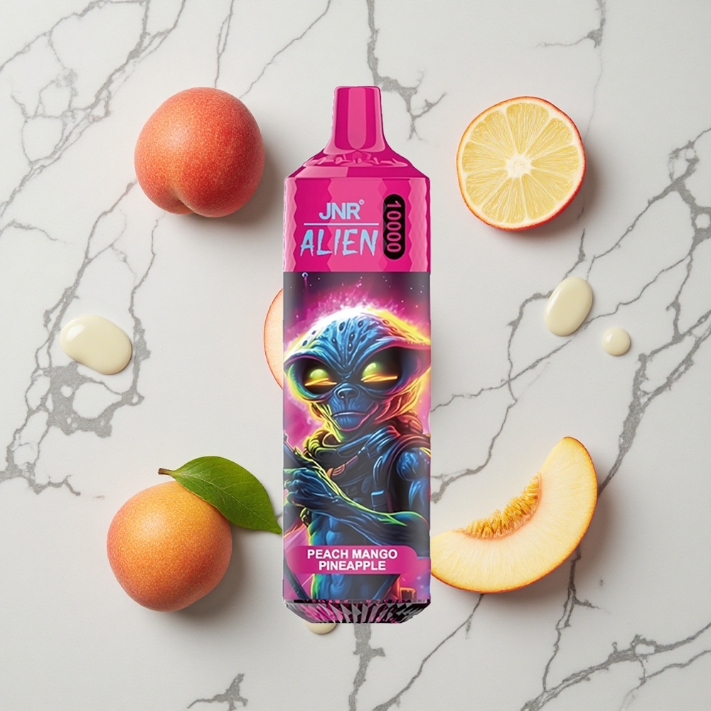 Perzik mango ananas JNR Alien 10000 Puffs Wegwerp Vape met 20ml E-liquid en RGB LED wholesale Netherlands
