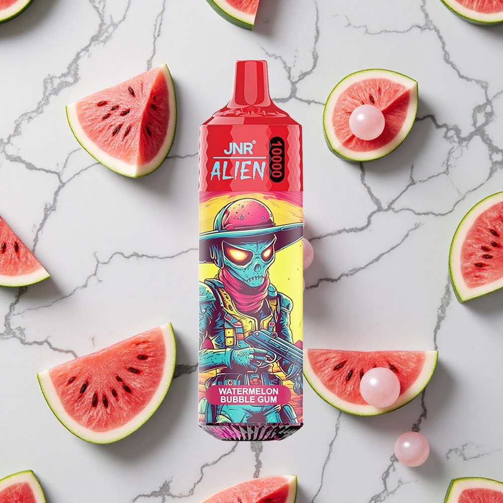 Watermeloen Bubblegum JNR Alien 10000 Puffs 850mAh Batterij RGB LED wholesale Netherlands
