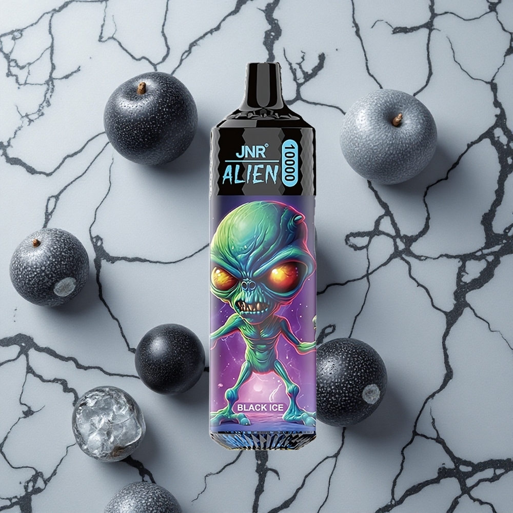 Zwart IJs JNR Alien 10000 Puffs Wegwerp Vape met RGB-LED en Type-C Opladen wholesale Netherlands