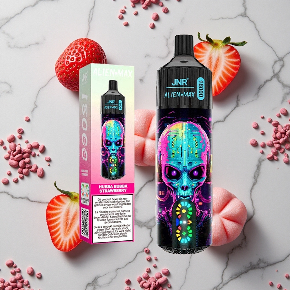Aardbei Hubba Bubba JNR Alien Max 18000 Puffs Dual Mesh Coil & Dual Core wholesale Netherlands