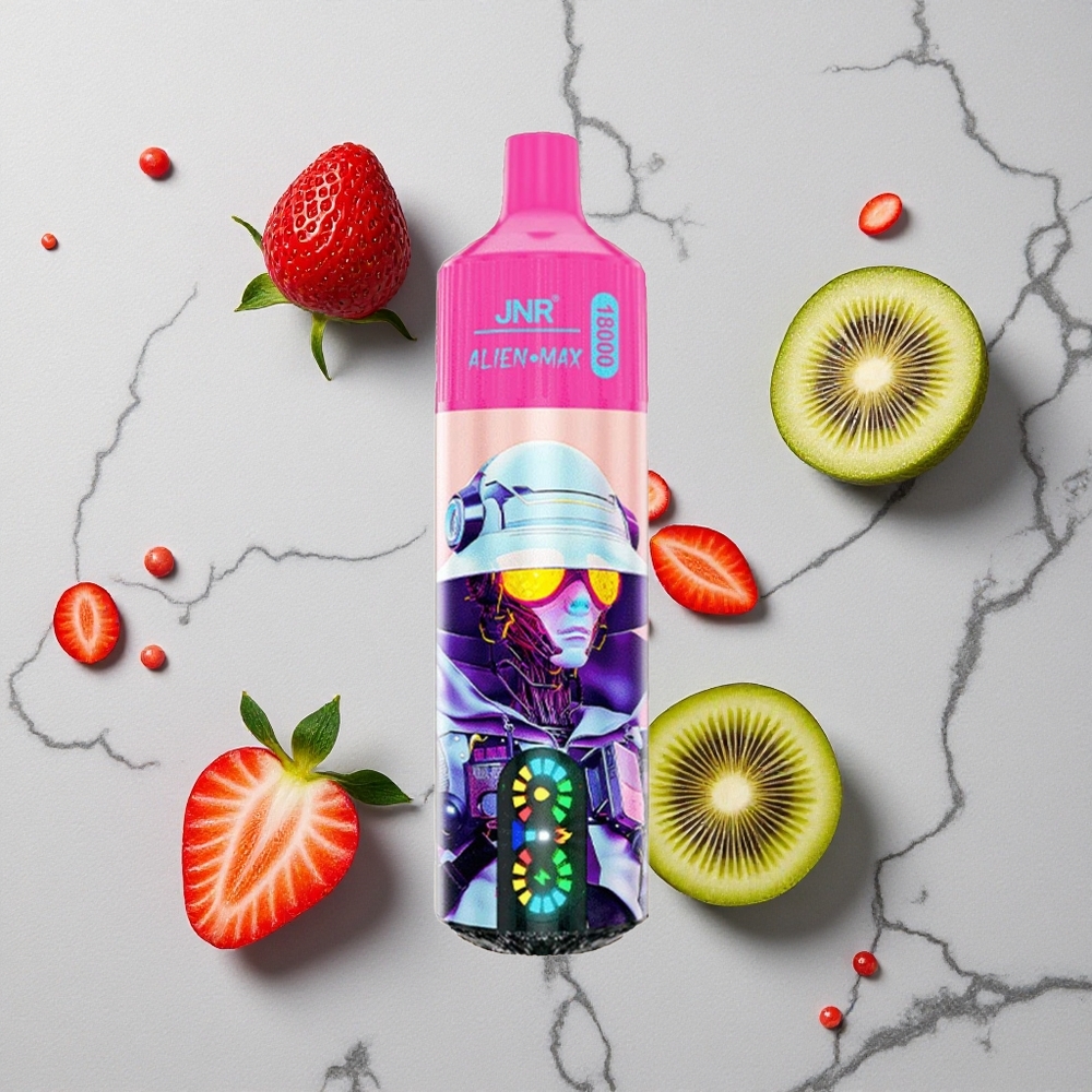 Aardbei-Kiwi JNR Alien Max 18000 Puffs Dual Mesh Coil & Dual Core 28ml E-liquid wholesale Netherlands