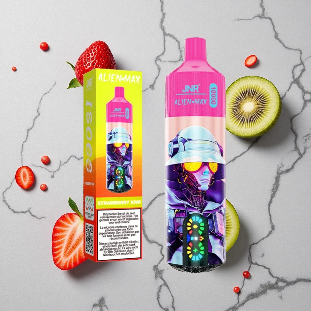Aardbei-Kiwi JNR Alien Max 18000 Puffs Dual Mesh Coil & Dual Core 28ml E-liquid wholesale Netherlands