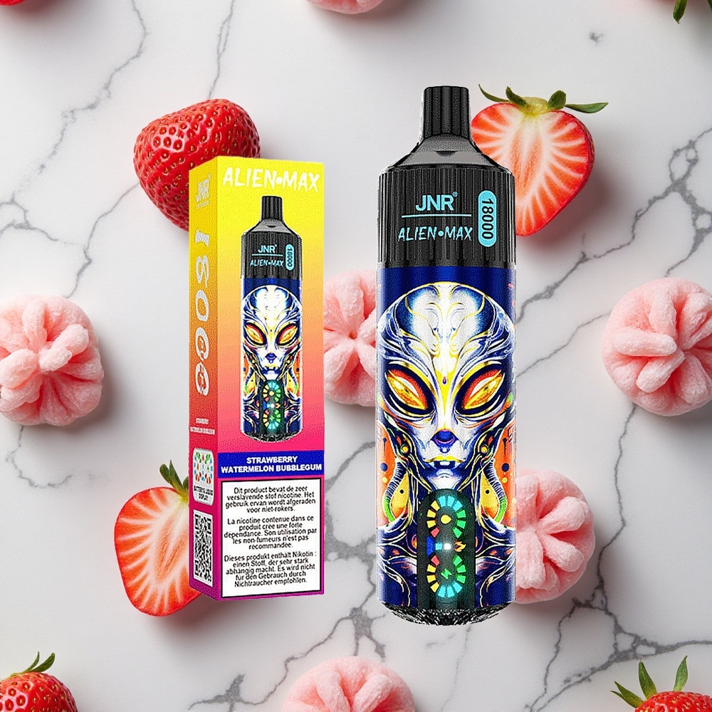 Aardbei Watermelon Bubblegum JNR Alien Max 18000 Puffs Dual Mesh Coil & Dual Core wholesale Netherlands
