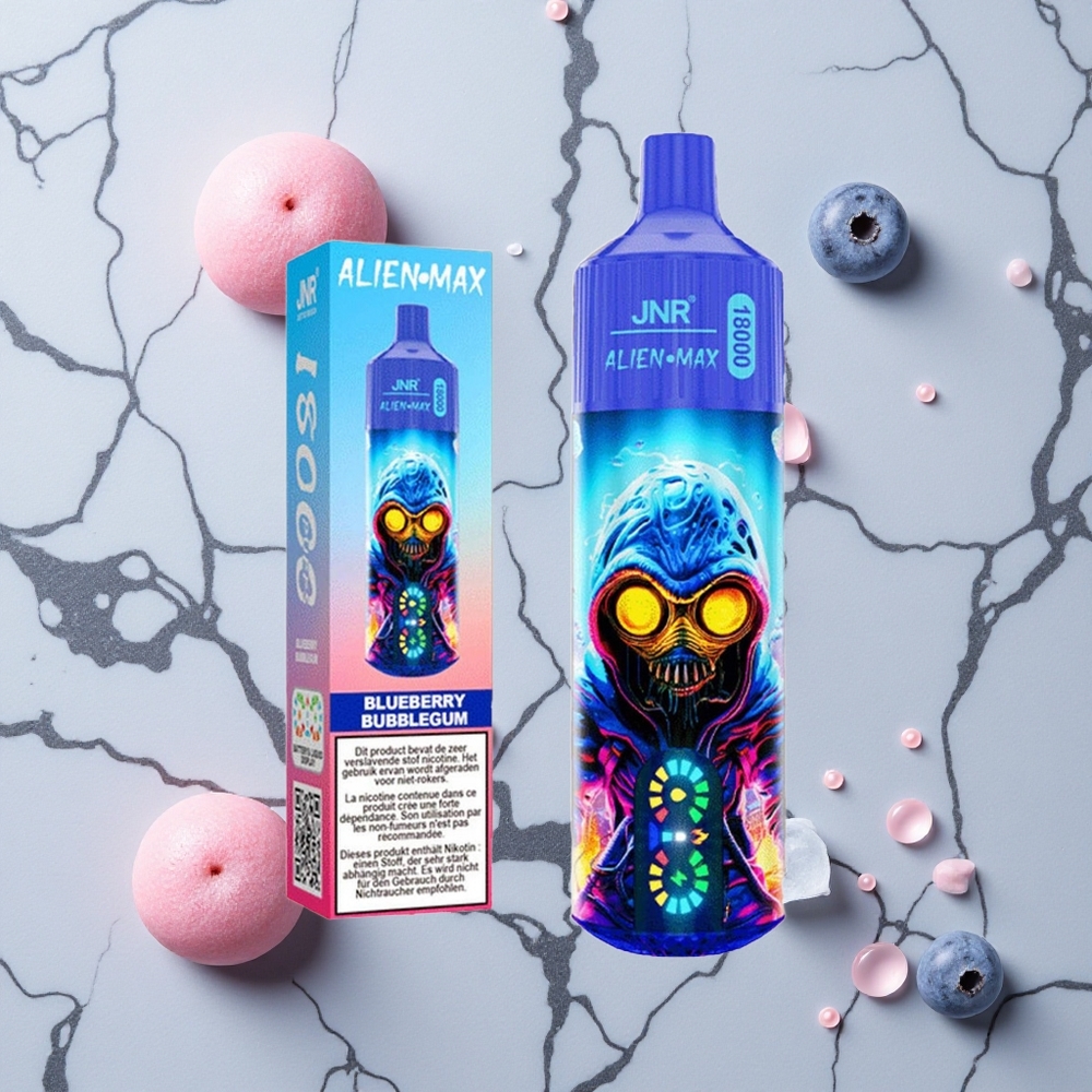 Blauwe Bes Bubblegum JNR Alien Max 18000 Puffs Dual Mesh Coil & Dual Core wholesale Netherlands