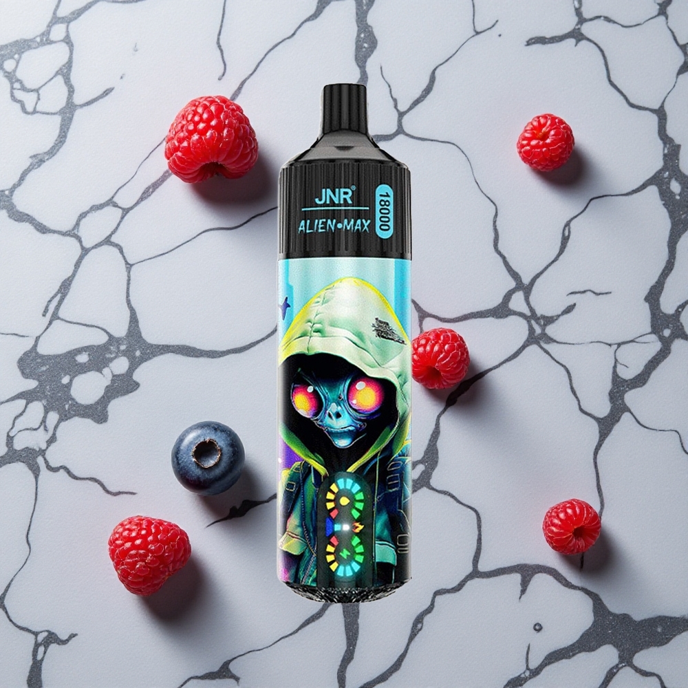 Blauwe Bes Framboos JNR Alien Max 18000 Puffs Dual Mesh Coil & Dual Core wholesale Netherlands
