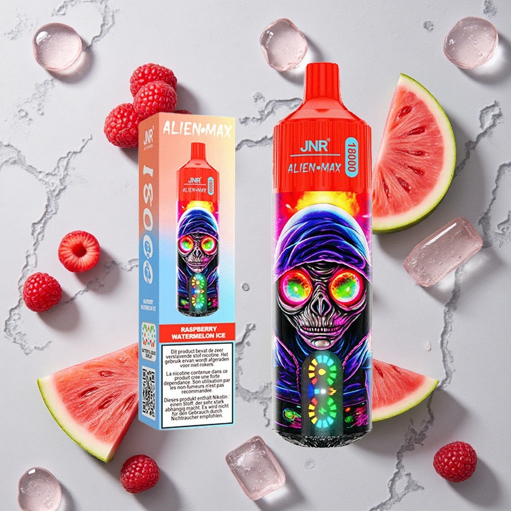 Framboos Watermeloen IJs JNR Alien Max 18000 Puffs Dual Mesh Coil wholesale Netherlands