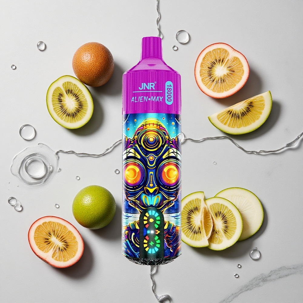 Kiwi Passievrucht Guave JNR Alien Max 18000 Puffs Wegwerp Vape met Smart LED Display & Type-C Quick Charge wholesale Netherlands