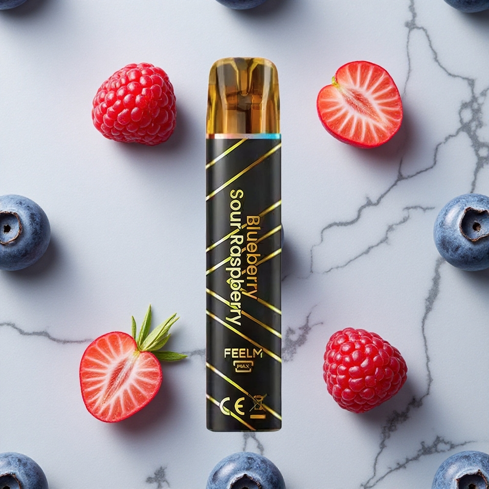 Blauwe Bes & Zure Framboos JNR Black&Golden 800 Puffs Wegwerp Vape 550mAh 2ml TPD wholesale Netherlands