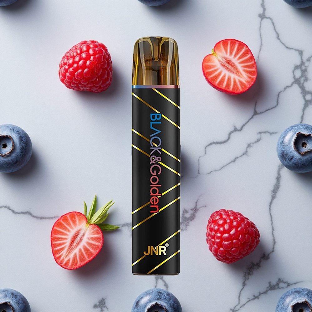 Blauwe Bes & Zure Framboos JNR Black&Golden 800 Puffs Wegwerp Vape 550mAh 2ml TPD wholesale Netherlands