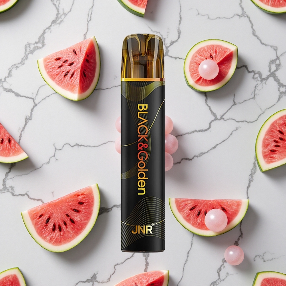 Watermeloen Bubble Gum JNR Black&Golden 800 Puffs Wegwerp Vape 550mAh Battery wholesale Netherlands