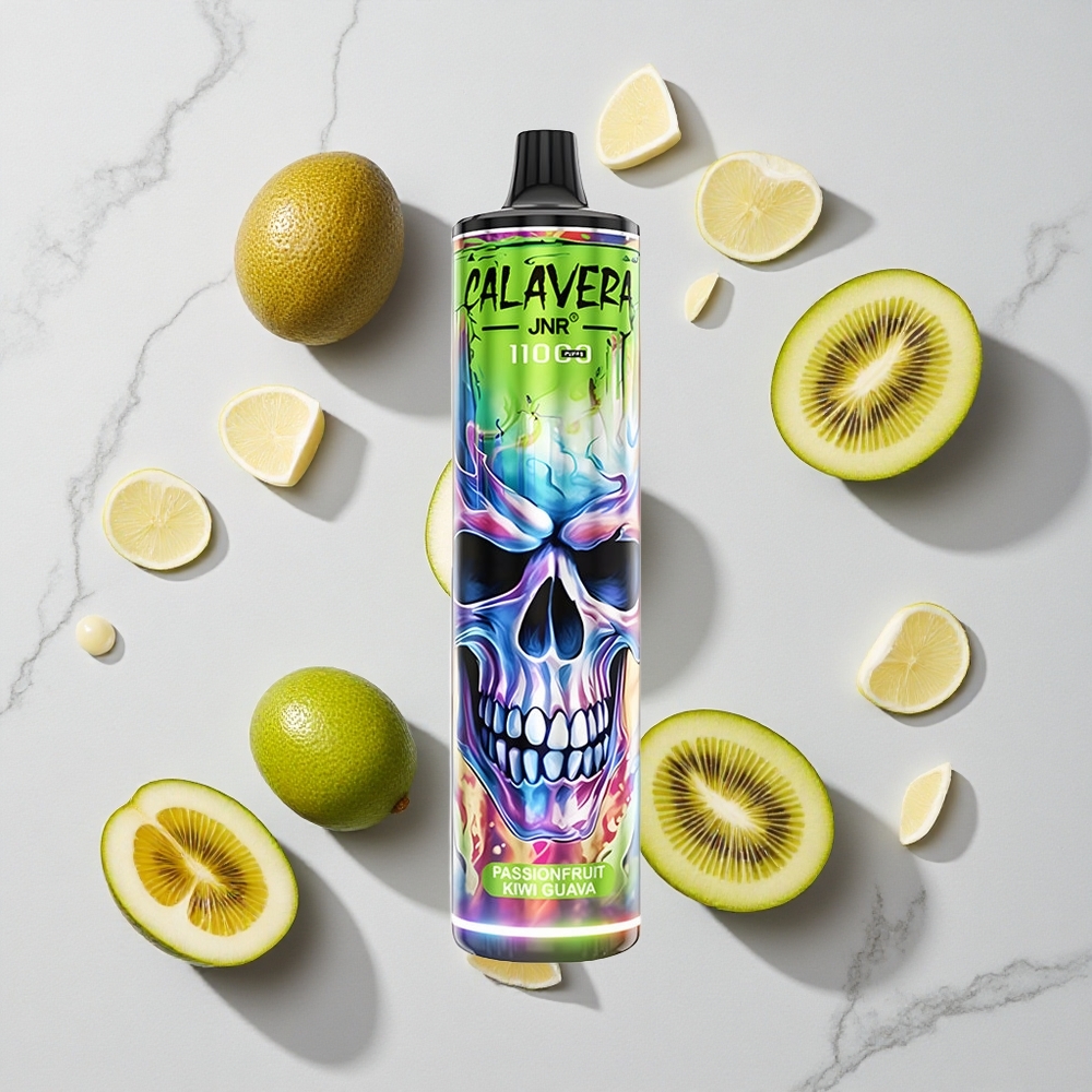 Passionfruit Kiwi Guava JNR Calavera 11000 Puffs Wegwerp Vape met 21ml E-Liquid & Type-C Oplaadpoort wholesale Netherlands