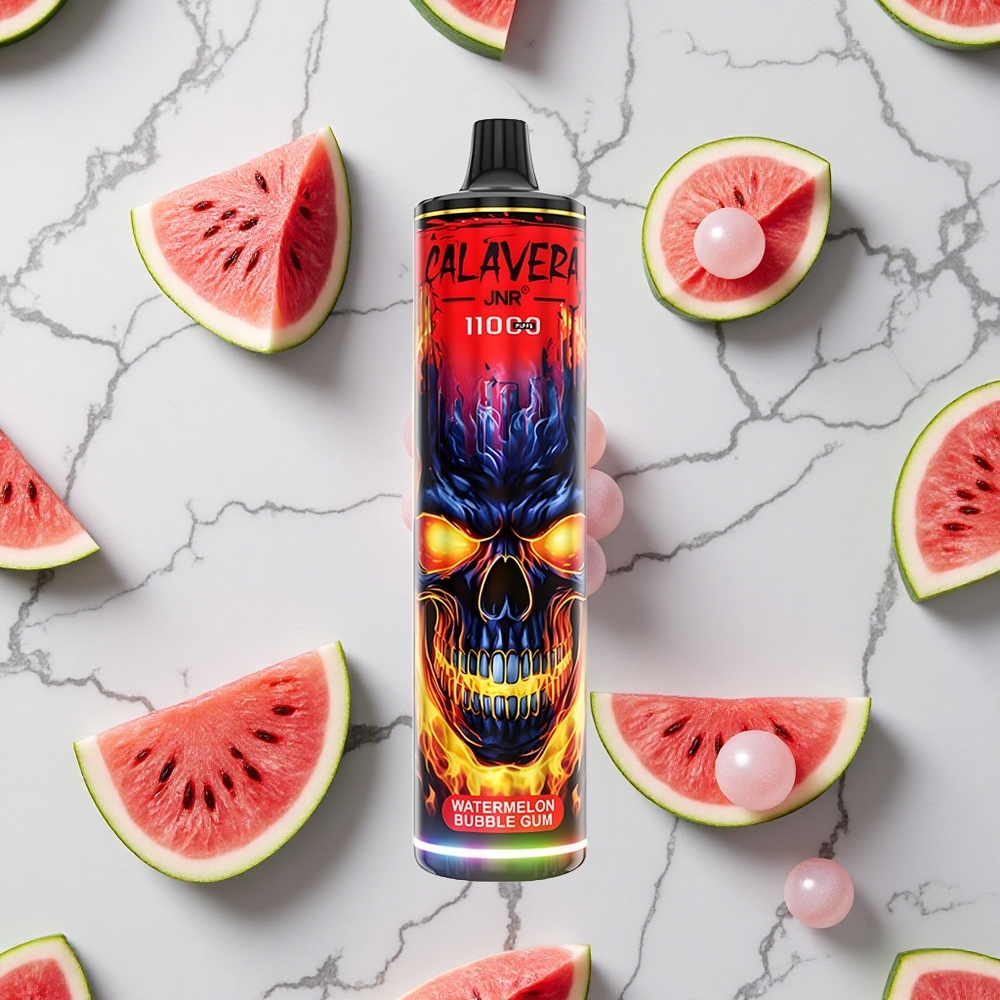 Watermeloen Bubble Gum JNR Calavera 11000 Puffs Wegwerp Vape met Type-C oplader & 21ml vloeistof wholesale Netherlands