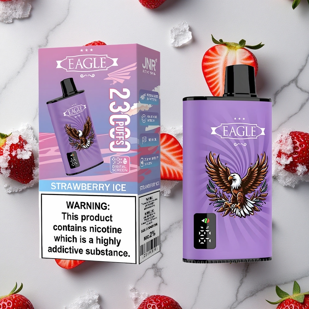 Aardbei IJs JNR EAGLE Smart 23000 Puffs Wegwerp Vape met Digitaal Scherm & 750mAh Batterij wholesale Netherlands