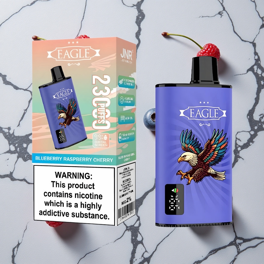 Blauwe Bes Framboos Kers JNR EAGLE Smart 23000 Puffs Digitale Scherm 25ml vloeistof wholesale Netherlands