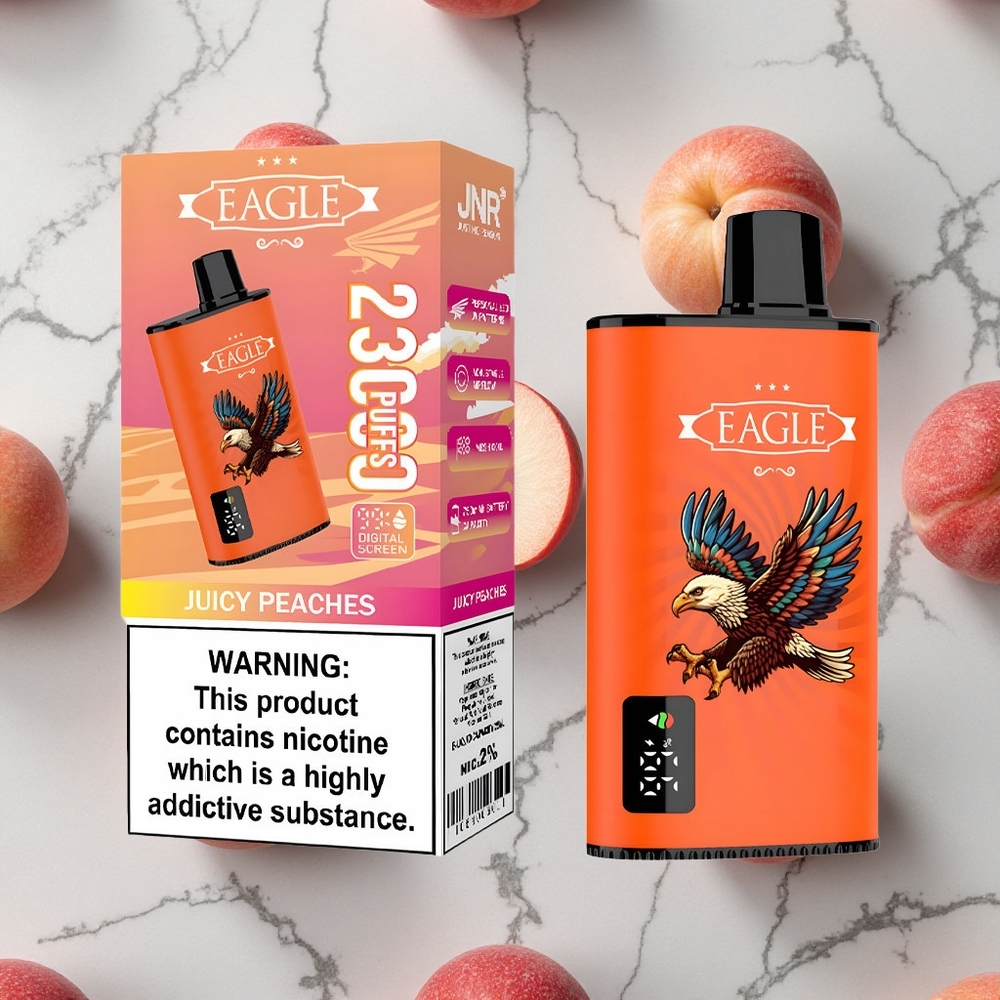 Juciy Peaches (Sappige Perziken) JNR EAGLE Smart 23000 Puffs Wegwerp Vape met Digitaal Scherm wholesale Netherlands