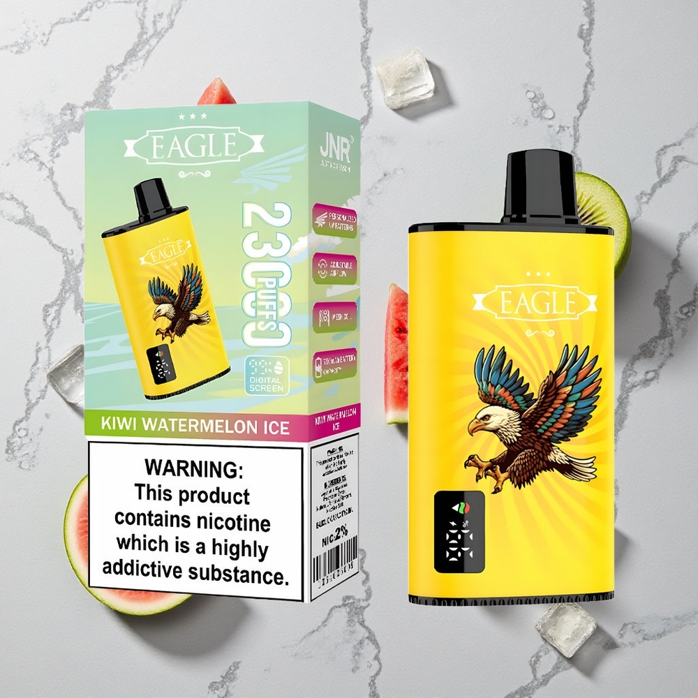 Kiwi Watermeloen IJsbron JNR EAGLE Smart 23000 Puffs Wegwerp Vape met Digitaal Scherm & Aanpasbare Luchtstroom wholesale Netherlands