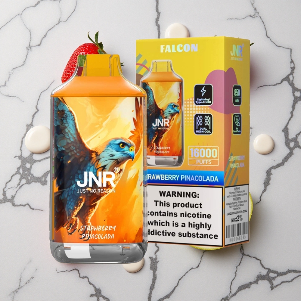 Aardbei Pina Colada JNR Falcon 16000 Puffs Dual Mesh Coil 22ml wholesale Netherlands