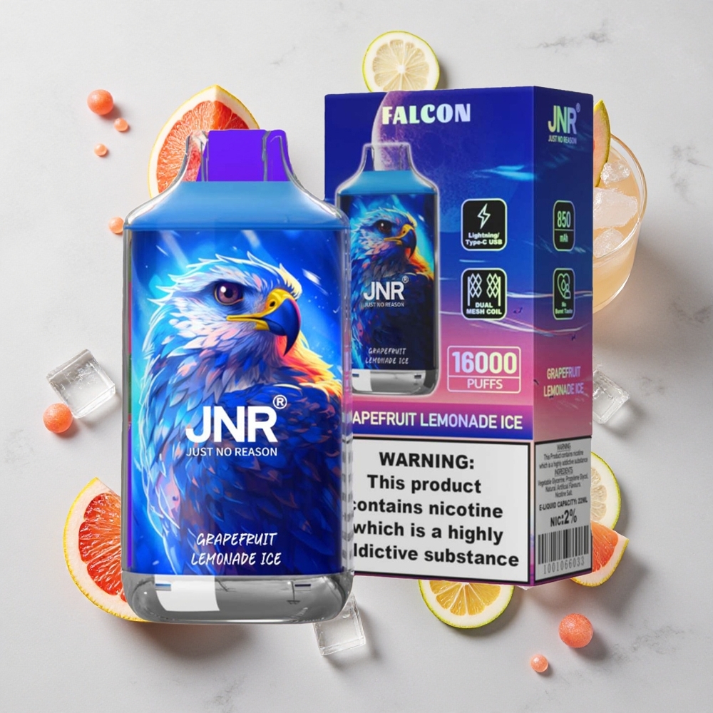 Grapefruit Citroen Ice JNR Falcon 16000 Puffs 22ml E-liquid Dual Mesh Coil wholesale Netherlands