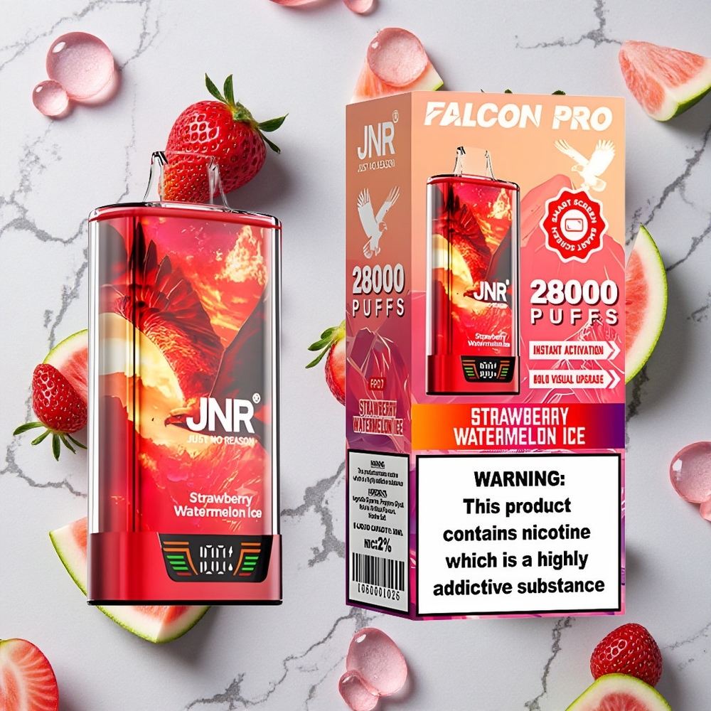 Aardbei Watermeloen IJs JNR Falcon Pro 28000 Puffs 30ml Vulcapaciteit wholesale Netherlands