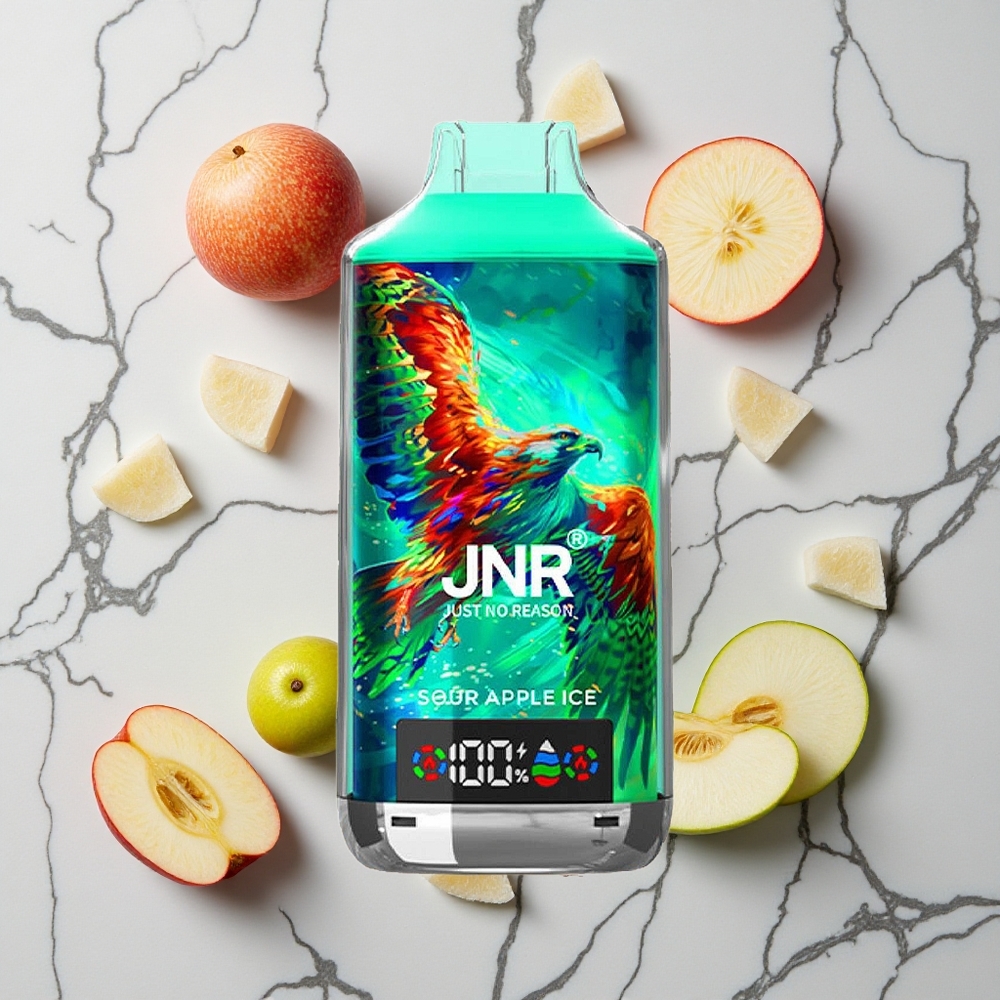 Zure Appel IJs JNR Falcon X 18000 Puffs Wegwerp Vape Dual Mesh Coil & Dual Core 24ml E-liquid wholesale Netherlands