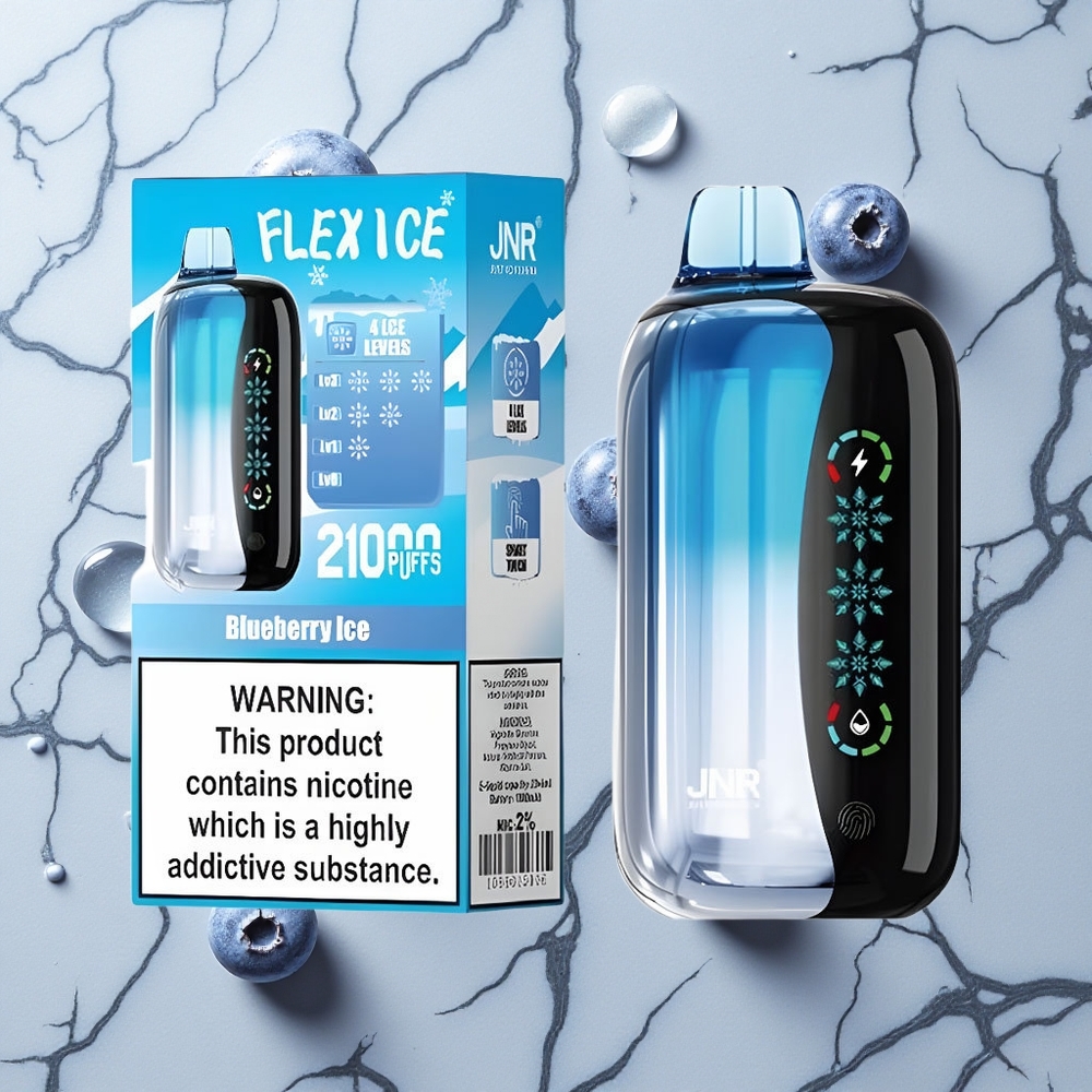 Blauwe Bes Ice JNR Flex Ice 21000 Puffs 26ml Vloeistof Customizable Airflow wholesale Netherlands