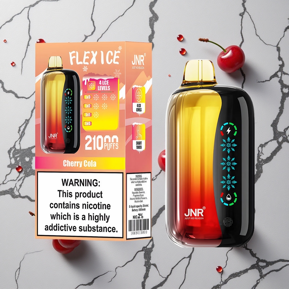 Kers Cola JNR Flex Ice 21000 Puffs 26ml Vloeistof Aanpasbare Airflow wholesale Netherlands