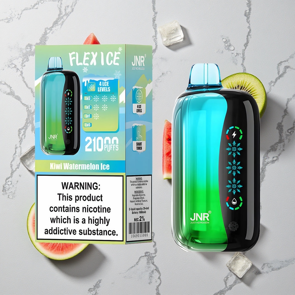 Kiwi Watermeloen IJs JNR Flex Ice 21000 Puffs 26ml Vloeistof wholesale Netherlands