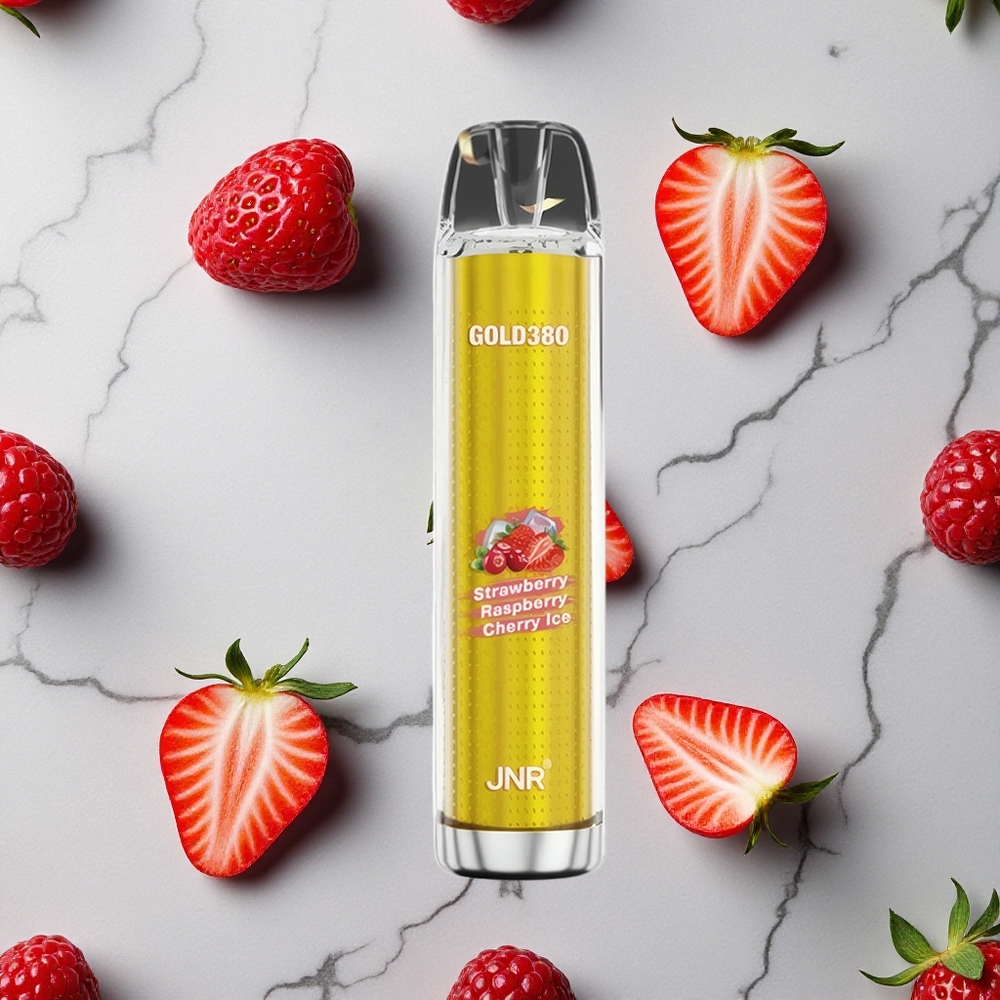 Aardbei Framboos JNR Gold380 6000 Puffs Wegwerp Vape 1500mAh Battery 13ml e-Liquid wholesale Netherlands