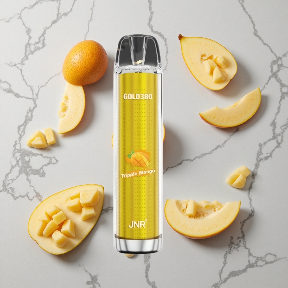 Drievoudige Mango JNR Gold380 6000 Puffs Wegwerp Vape 1500mAh Batterij 13ml Vloeistof wholesale Netherlands