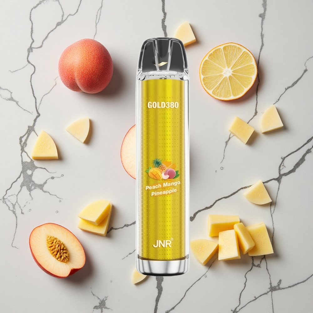Perzik Mango Ananas JNR Gold380 6000 Puffs Wegwerp Vape 13ml e-Liquid Capaciteit wholesale Netherlands