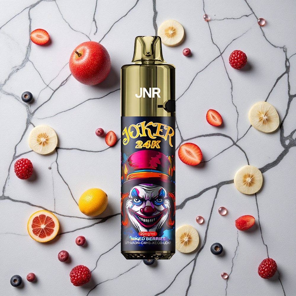 Gemengde Bessen JNR Joker 24K Puffs Herbruikbare Pod Zichtbare Vloeistofniveau wholesale Netherlands