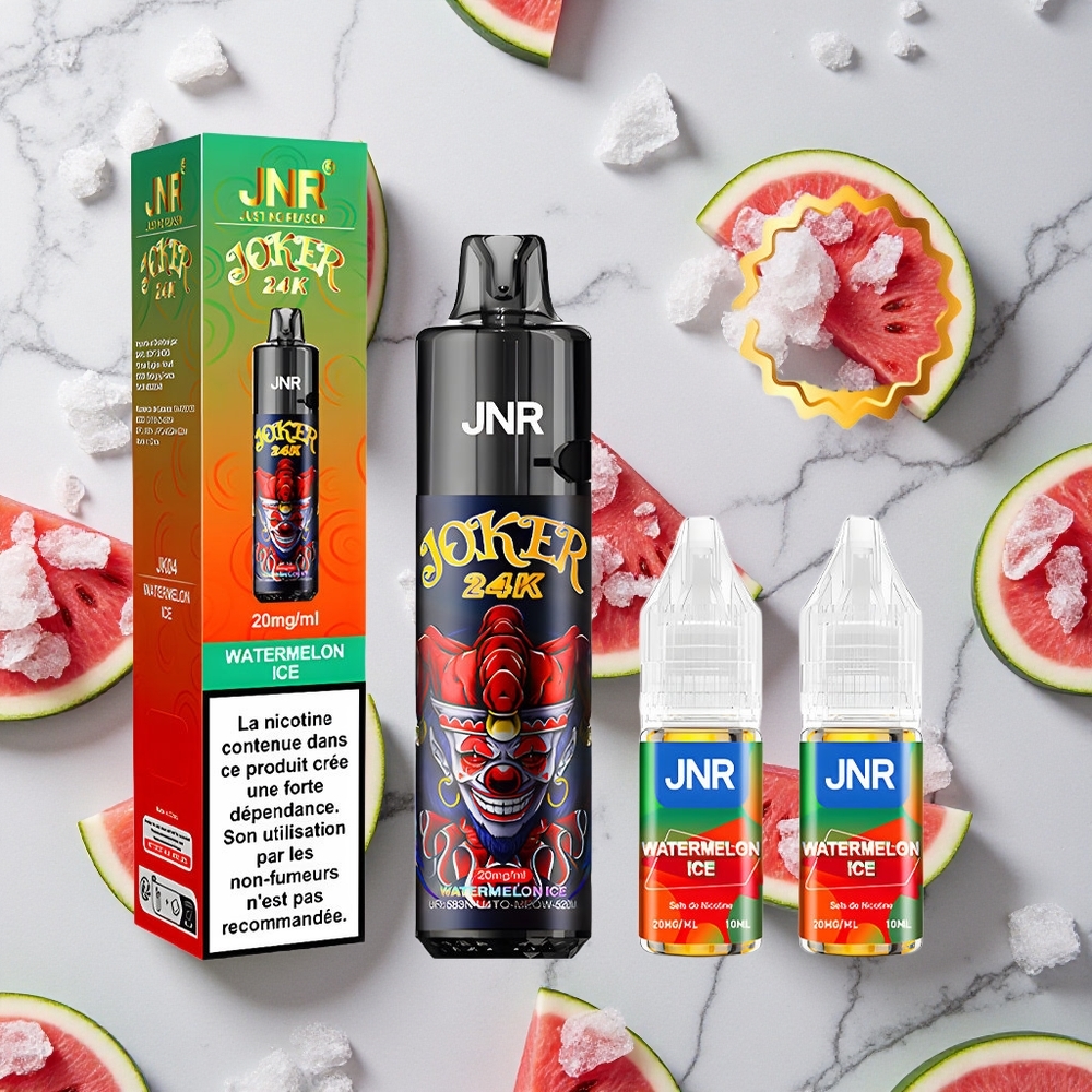 Watermeloen IJs JNR Joker 24K Puffs Herlaadbare Pod Zichtbare Vloeistofniveau wholesale Netherlands