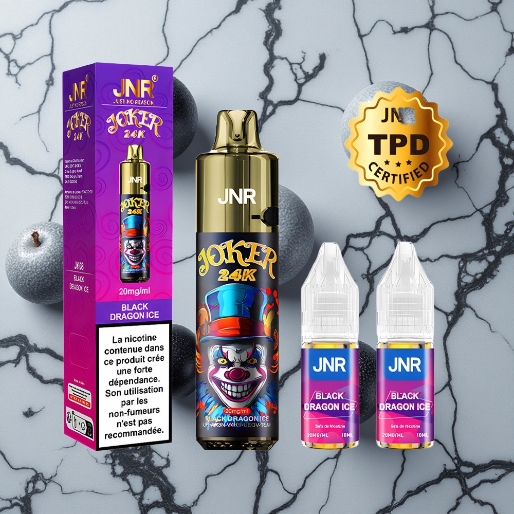 Zwarte Draak IJs JNR Joker 24K Puffs 24000 Puffs Herlaadbare Pod wholesale Netherlands