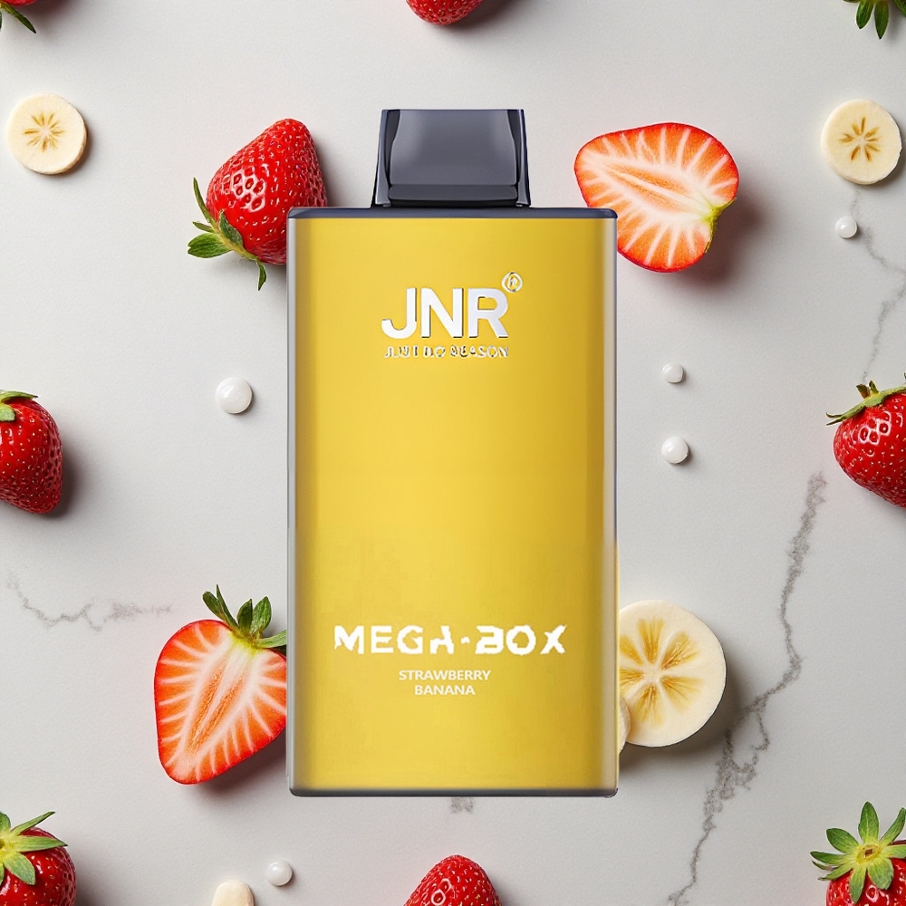 Aardbei Banaan JNR Mega Box 25000 Puffs Wegwerp Vape Dual Mesh Coil wholesale Netherlands